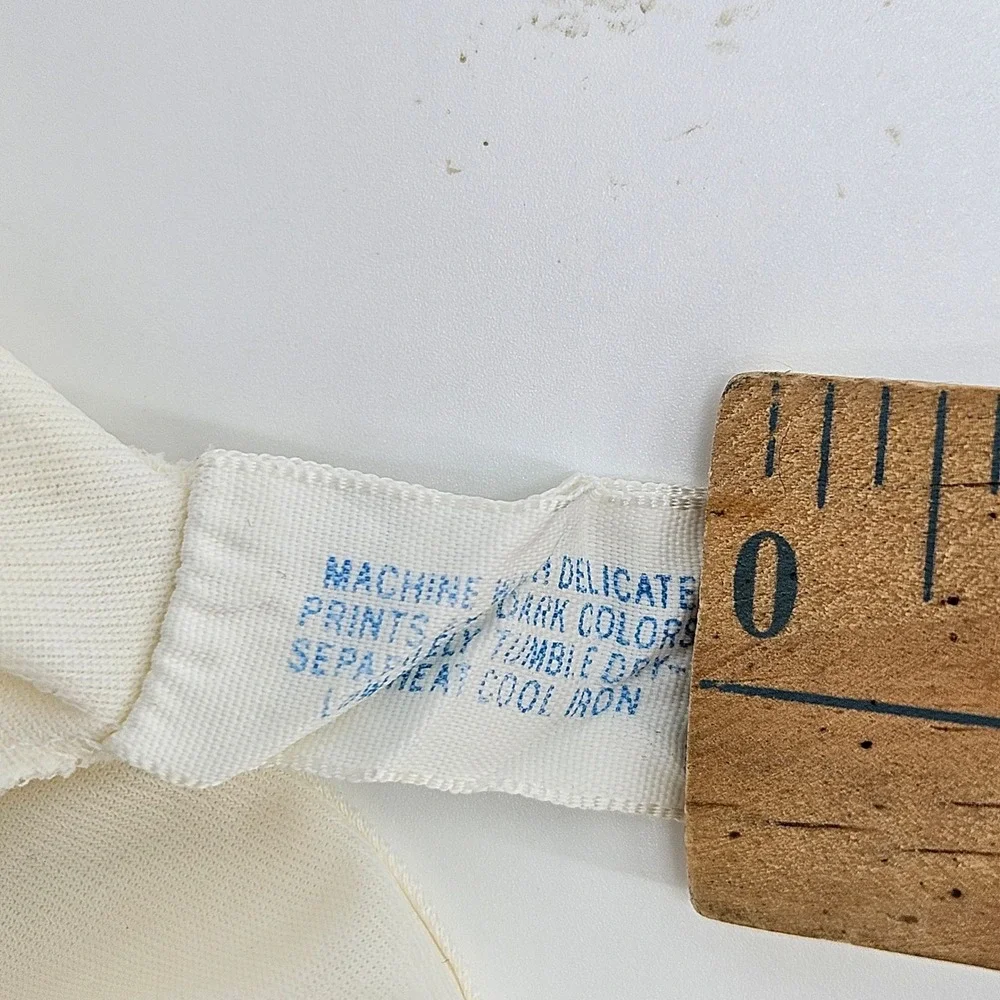 Vintage Vanity Fair Cream Lace Trim Full Slip‎ Dress 32 TT Ivory Midi Nightgown